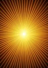 Obraz premium Golden radiating burst emanating energy from a luminous center illuminating darkness