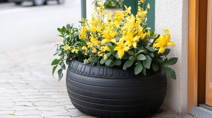 Eco-friendly planter perfect for enhancing outdoor spaces.