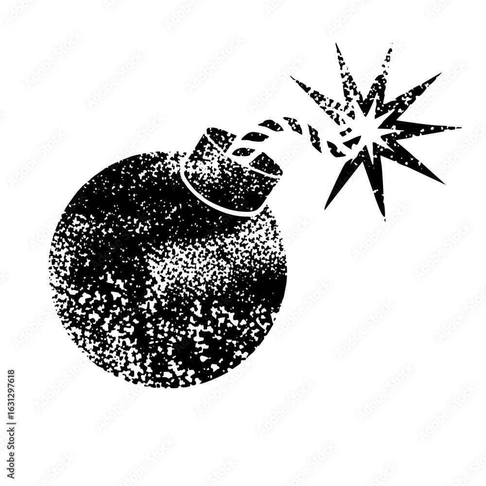 Poster vector exploding ordnance depicts a detonation blast.