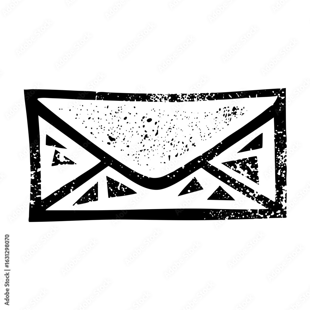 Aufkleber vector abstract envelope with geometric shapes.