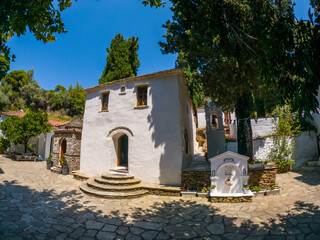 Monastery of Panagia Ikonistria on Skiathos island. 