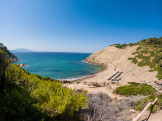 View of Skiathos beach, Greece. 