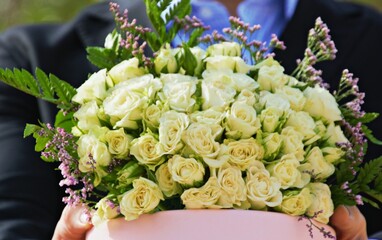 bouquet of flowers in a hand