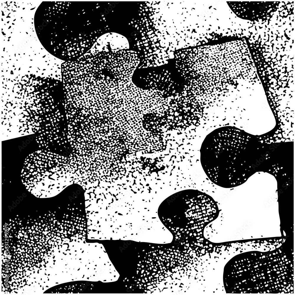 Poster vector interlocking puzzle pieces form a cohesive connection.