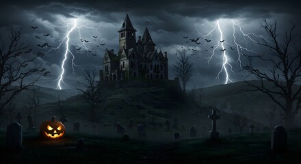 spooky halloween night