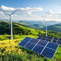 The integration of wind and solar power promotes sustainability.