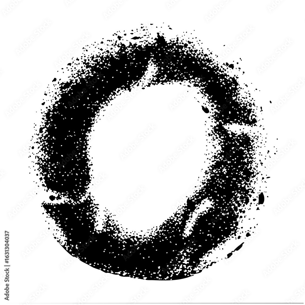 Poster vector abstract circular with textured edges.