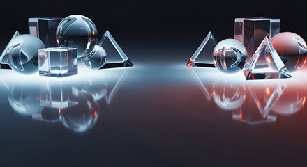 Transparent Tech Abstract Surface