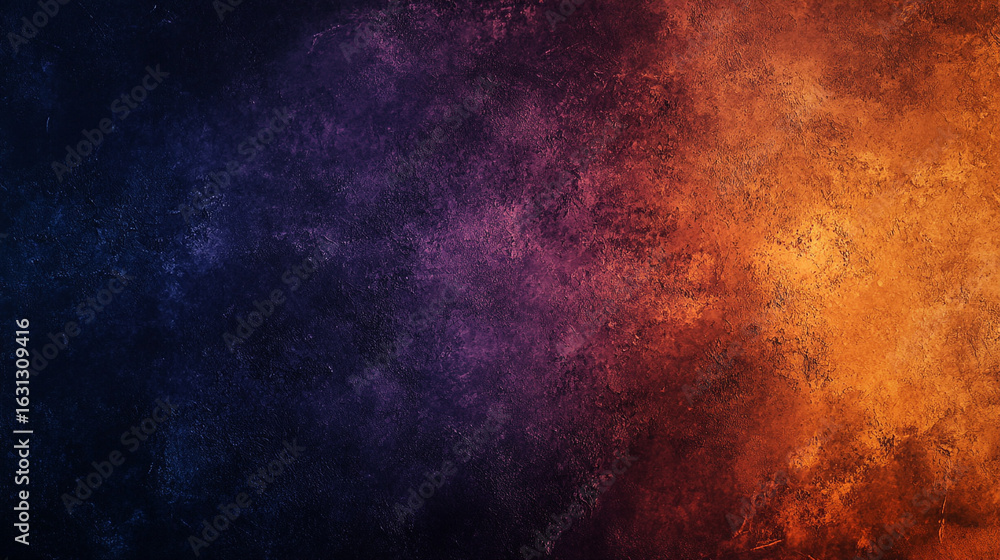 Poster dark blue to orange textured background gradient color abstract art
