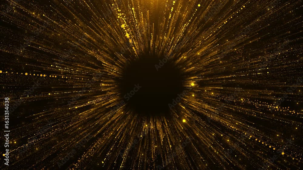 Aufkleber golden rays explode burst from center from dark center, creating stunning dynamic energy effect. rad