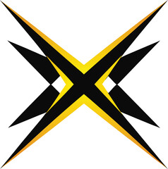 Dynamic abstract slashes in black and yellow