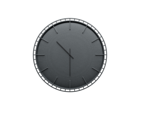 A Modern Dark Gray Wall Clock Ten Thirty 10 30 Minimalist For Modern Interiors 3D Illustration