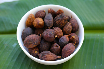 Dried Black Cardamom or Greater Cardamom