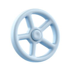 Obraz premium White steering wheel isolated on transparent background