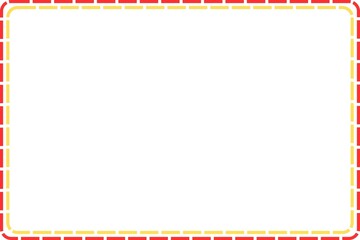 Simple Frame, Red and Golden Frame, Unique Frame, Photo Frame with White Background, Border Frame, Simple Style