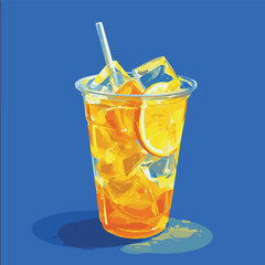  Illustration of ice Lemonade with Honey