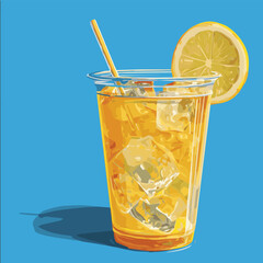  Illustration of ice Lemonade with Honey