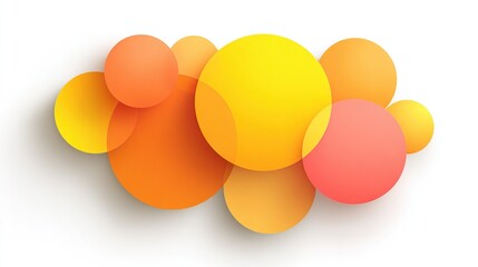 Abstract graphic of overlapping circles in orange, yellow, and pink