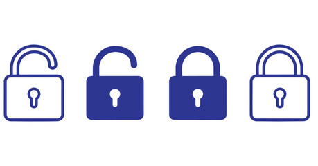 Editable Stroke Lock and Key Icons | Data and File Protection Symbols