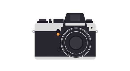 Isolated Vintage Camera on a White Background for Photographic Illustrations