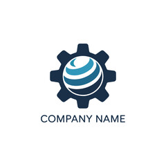 Fototapeta premium Unique gear logo Modern and minimalist vector and abstract logo