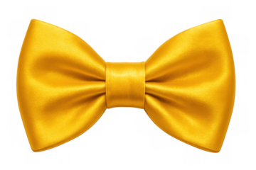 Metallic golden bow tie gleaming against transparent backdrop, elevating professional wardrobe with refined elegance