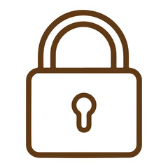 Security Lock Icon | Flat Line Style Padlock - EPS Vector