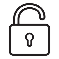Unlocked Padlock Icon | Open Access Security Symbol – EPS 10