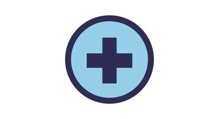 Fototapeta premium Medical plus icon on a plain background for healthcare website and application