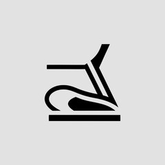 Treadmill Line Geometric Logo Design