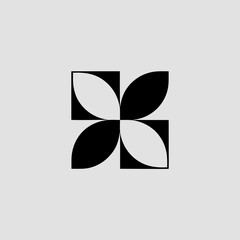 Watch Face Geometric Logo Design
