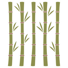 Obraz premium Group of Bamboo Stalk Shapes with Segmented Fill and Natural Form