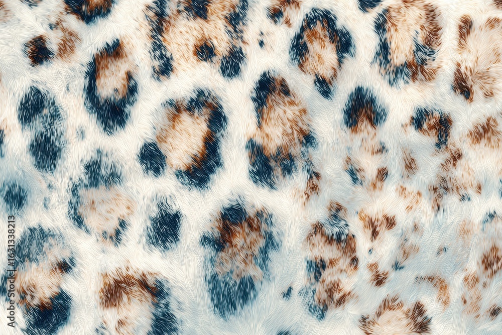 Poster vibrant watercolor abstract representation of leopard skin showcasing intricate patterns and texture