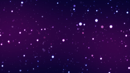 shiny stars and bokeh lights glittering and glowing and particles, abstract blue and pink new year and christmas, social media background	
