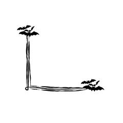 bat corner border frame