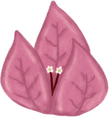 floral crayon digital illustration for decoration