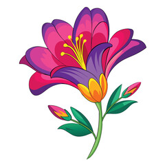  Colorful Freesia Vector Illustration