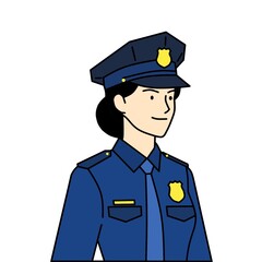 female police officer vector image