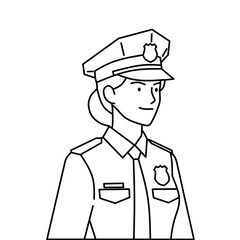 female police officer vector image