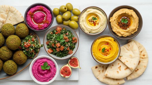 Middle Eastern Mezze Platter: Colorful and Delicious
