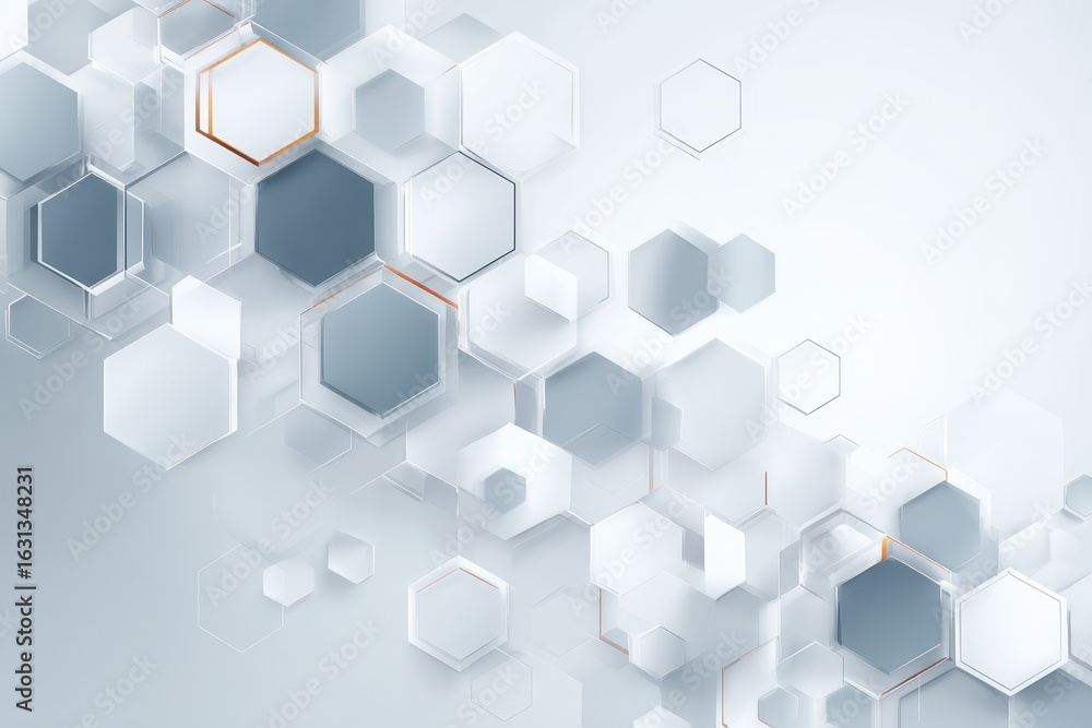 Poster health care and medical pattern innovation concept featuring a modern design with various hexagonal 