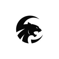 Black phanter icon logo design illustration