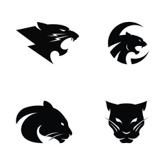 Black Panther Logo Symbol for Sports or Business

