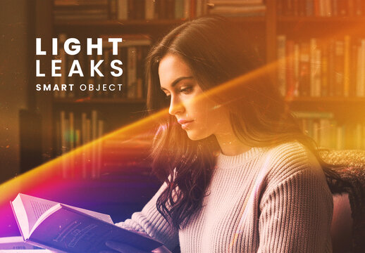 Cinematic Light Leaks Flare Photo Effect