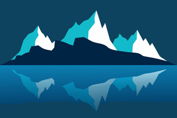 Fototapeta premium vector illustration of a mountain landscape
