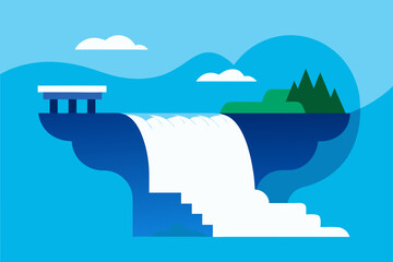 Naklejka premium vector illustration of a ship