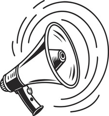 vector illustration of a megaphone