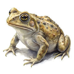Naklejka premium A detailed illustration of a warty toad isolated on a transparent background