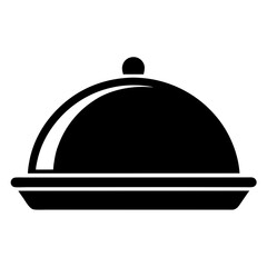 Obraz premium restaurant cloche icon on white background