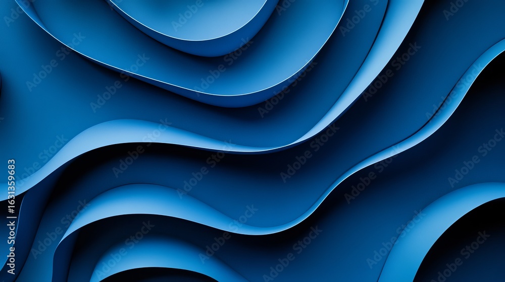 Aufkleber captivating abstract blue waves create a dynamic, modern background for your next project.